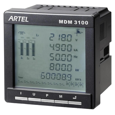 8 ディジタル信号の入力 LCD 商業電気マルティメーター 3 段階